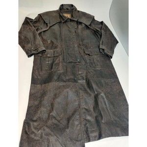 NWOT Authentic Adler Since 1955 Size L Leather Trench coat